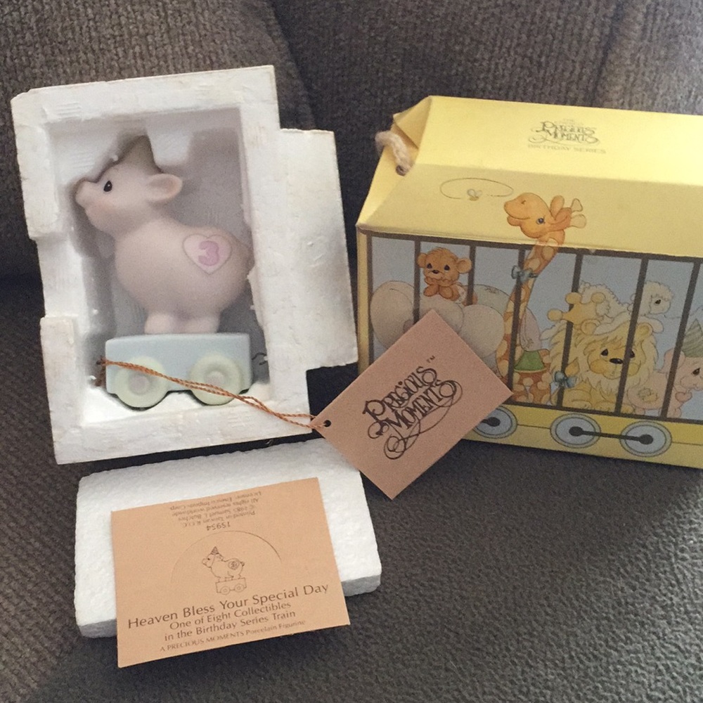 Three year old Birthday train -Precious Moments